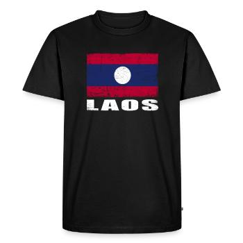 Annonces Flag Grunge Annonces Flag - T-shirt Premium bio Homme - noir - Devant - Nico (187cm)