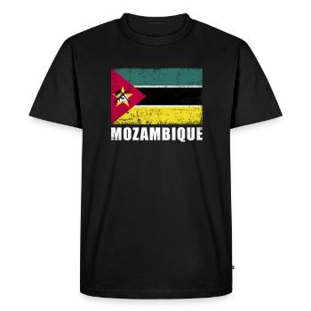 Mozambique Flag Grunge Mozambique Flag - T-shirt Premium bio Homme - noir - Devant - Nico (187cm)
