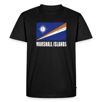 Drapeau des Îles Marshall Grunge Drapeau des Îles Marshall - T-shirt Premium bio Homme - noir - Devant - Nico (187cm)