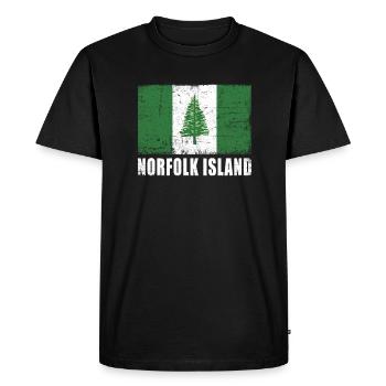 Drapeau de l’île Norfolk - T-shirt Premium bio Homme - noir - Devant - Nico (187cm)