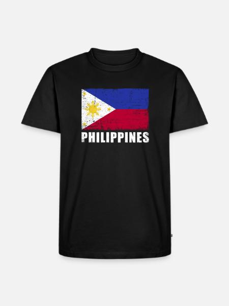 Philippines Flag Grunge Philippines Flag - Men's Premium Organic T-Shirt - black