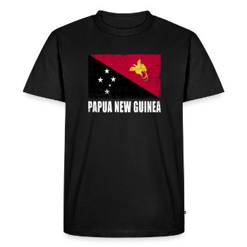 Drapeau de la Papouasie-Nouvelle-Guinée - T-shirt Premium bio Homme - noir - Devant - Nico (187cm)