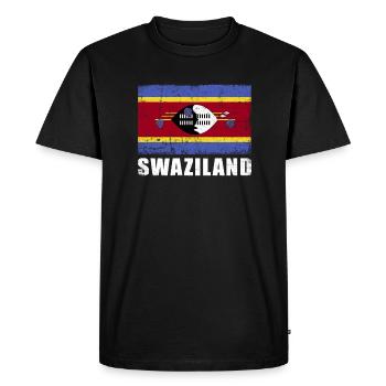 Swaziland Drapeau Grunge Swaziland Drapeau - T-shirt Premium bio Homme - noir - Devant - Nico (187cm)