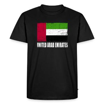 United Arab Emirates Flag - Men's Premium Organic T-Shirt - black - Front - Nico (187cm)