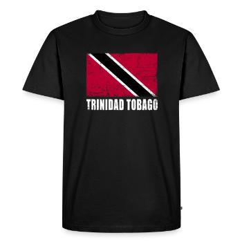 Trinidad Tobago Drapeau Trinité-et-Tobago Drapeau - T-shirt Premium bio Homme - noir - Devant - Nico (187cm)
