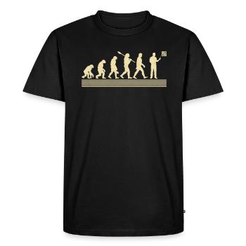 Évolution du professeur de mathématiques - T-shirt Premium bio Homme - noir - Devant - Nico (187cm)