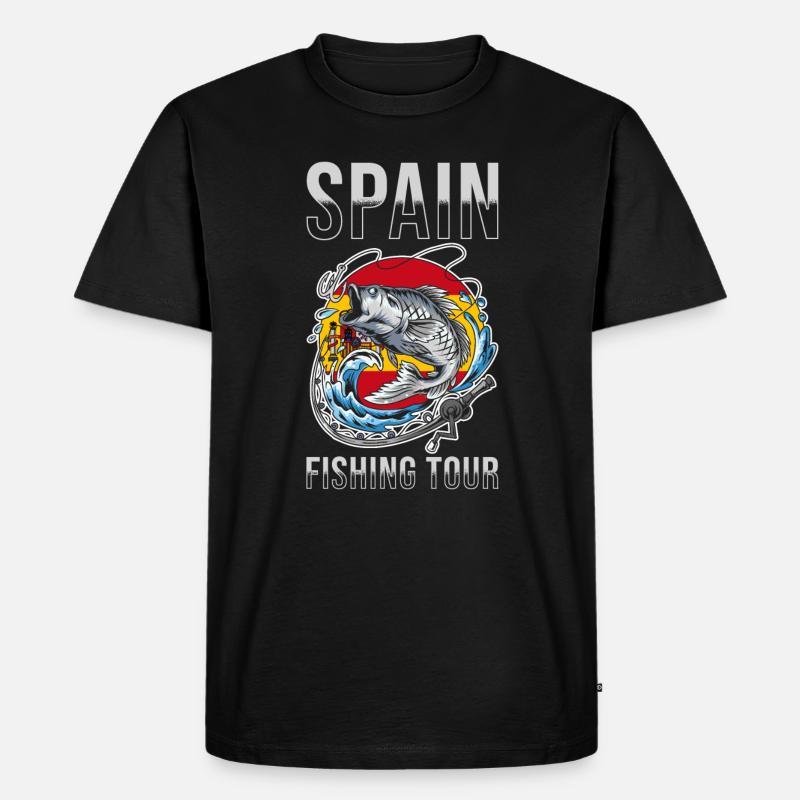 Angeltour Spanien - Männer Premium Bio T-Shirt - Schwarz