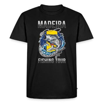 Excursion de pêche à Madère - T-shirt Premium bio Homme - noir - Devant - Nico (187cm)