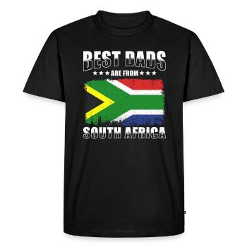 Père sud-africain - T-shirt Premium bio Homme - noir - Devant - Nico (187cm)