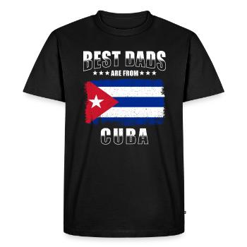 Père cubain - T-shirt Premium bio Homme - noir - Devant - Nico (187cm)
