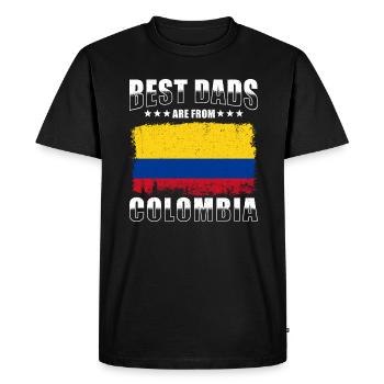 Père colombien - T-shirt Premium bio Homme - noir - Devant - Nico (187cm)