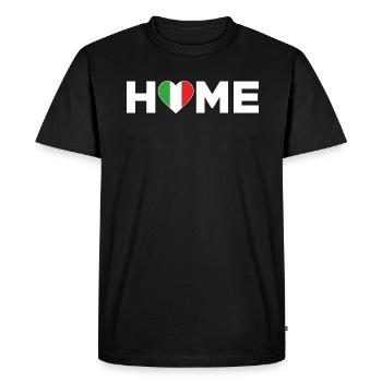 Italie Accueil Italie Drapeau Italie Amour - T-shirt Premium bio Homme - noir - Devant - Nico (187cm)