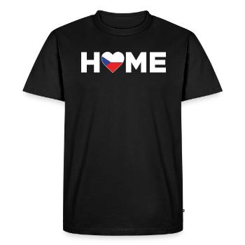 République tchèque Accueil Drapeau de la République tchèque - T-shirt Premium bio Homme - noir - Devant - Nico (187cm)