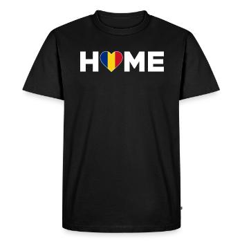 Romania Homeland Romania Flag Romania Love - Men's Premium Organic T-Shirt - black - Front - Nico (187cm)