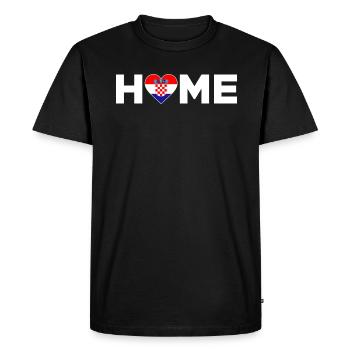 Croatie Accueil Croatie Drapeau Croatie Amour - T-shirt Premium bio Homme - noir - Devant - Nico (187cm)