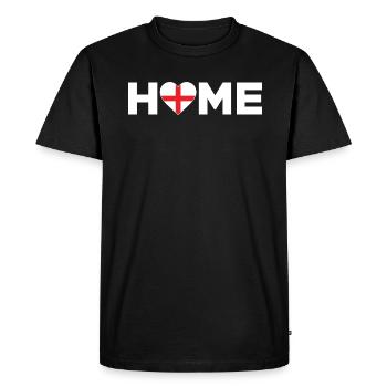 England Home England Flag England Love - Men's Premium Organic T-Shirt - black - Front - Nico (187cm)