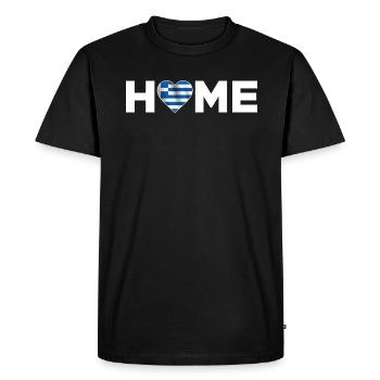 Grèce Patrie Grèce Drapeau - T-shirt Premium bio Homme - noir - Devant - Nico (187cm)