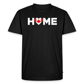 Canada Accueil Drapeau du Canada Canada Amour - T-shirt Premium bio Homme - noir - Devant - Nico (187cm)