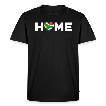 South Africa Home South Africa Flag - Men's Premium Organic T-Shirt - black - Front - Nico (187cm)