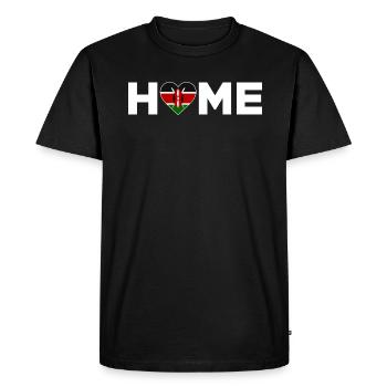 Kenya Accueil Kenya Drapeau Kenya Amour - T-shirt Premium bio Homme - noir - Devant - Nico (187cm)