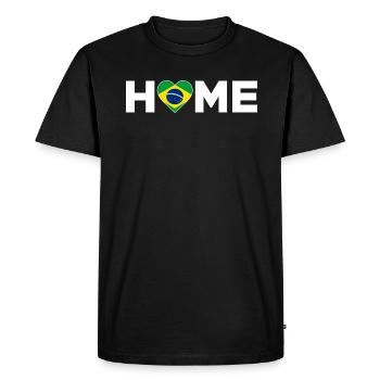 Brésil Accueil Brésil Drapeau Brésil Amour - T-shirt Premium bio Homme - noir - Devant - Nico (187cm)