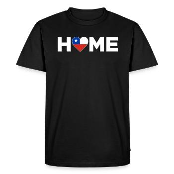 Chili Accueil Chili Drapeau Chili Amour - T-shirt Premium bio Homme - noir - Devant - Nico (187cm)