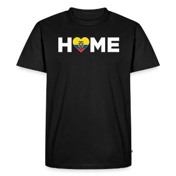 Équateur Accueil Équateur Drapeau Équateur Amour - T-shirt Premium bio Homme - noir - Devant - Nico (187cm)