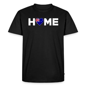 Australie Accueil Drapeau de l’Australie - T-shirt Premium bio Homme - noir - Devant - Nico (187cm)