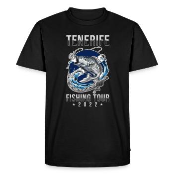 Excursion de pêche à Tenerife 2022 - T-shirt Premium bio Homme - noir - Devant - Nico (187cm)