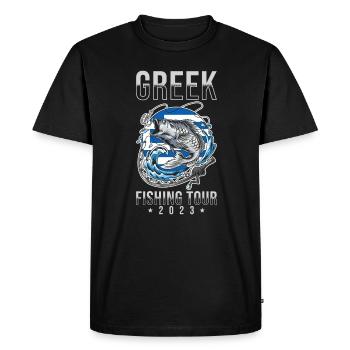 Angel Tour Grec 2023 - T-shirt Premium bio Homme - noir - Devant - Nico (187cm)