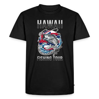 Excursion de pêche à Hawaï - T-shirt Premium bio Homme - noir - Devant - Nico (187cm)
