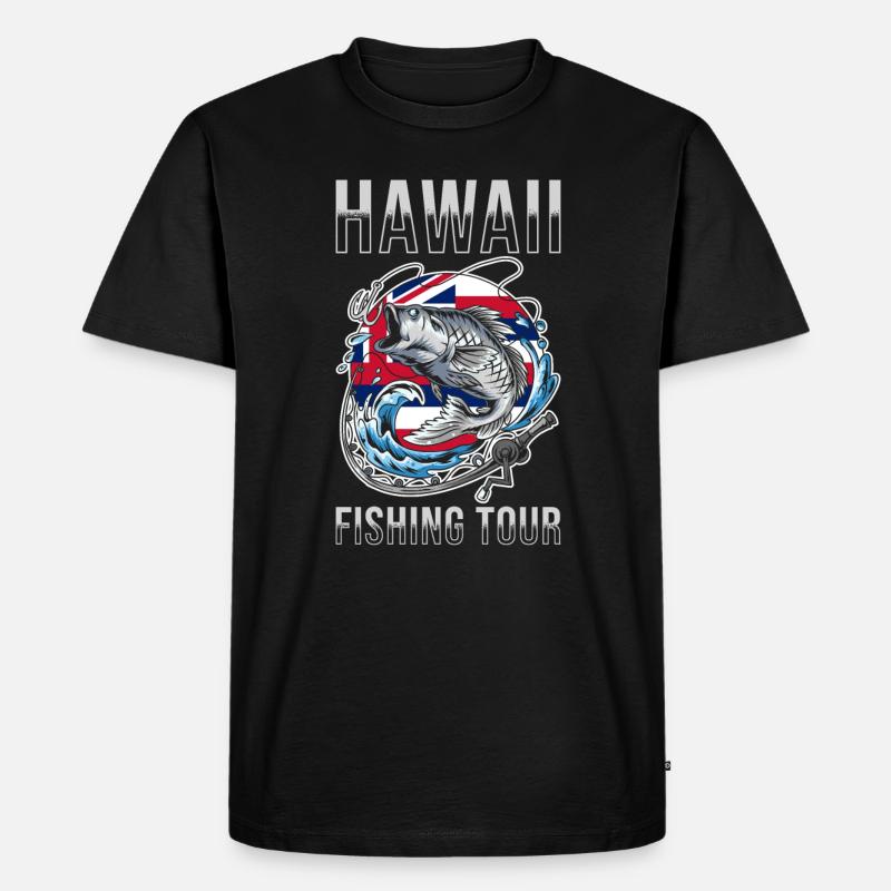 Excursion de pêche à Hawaï - T-shirt Premium bio Homme - noir