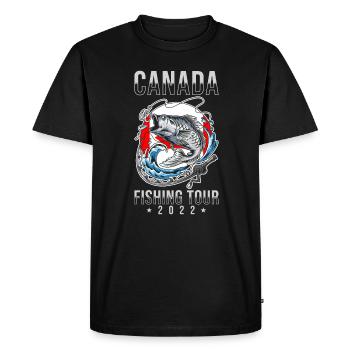 Excursion de pêche Canada 2022 - T-shirt Premium bio Homme - noir - Devant - Nico (187cm)