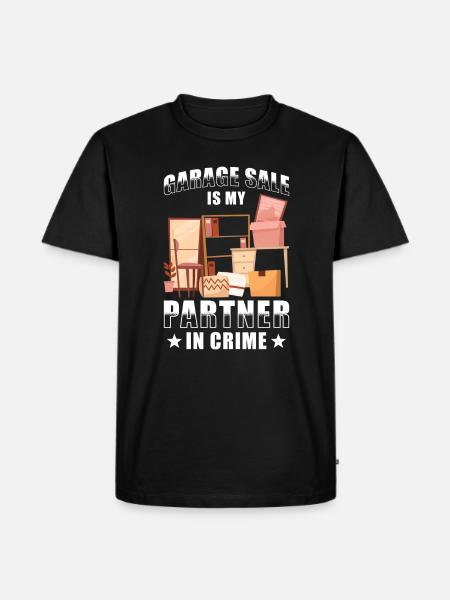 Garage sale slogan - Men's Premium Organic T-Shirt - black