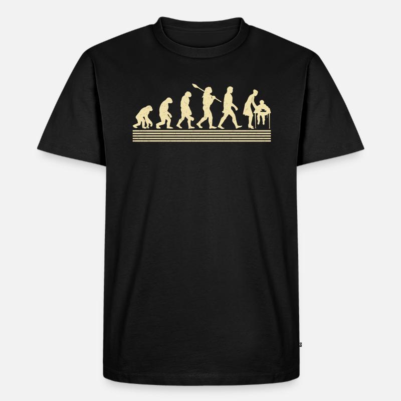 Evolution Des Mittelschullehrers - Männer Premium Bio T-Shirt - Schwarz