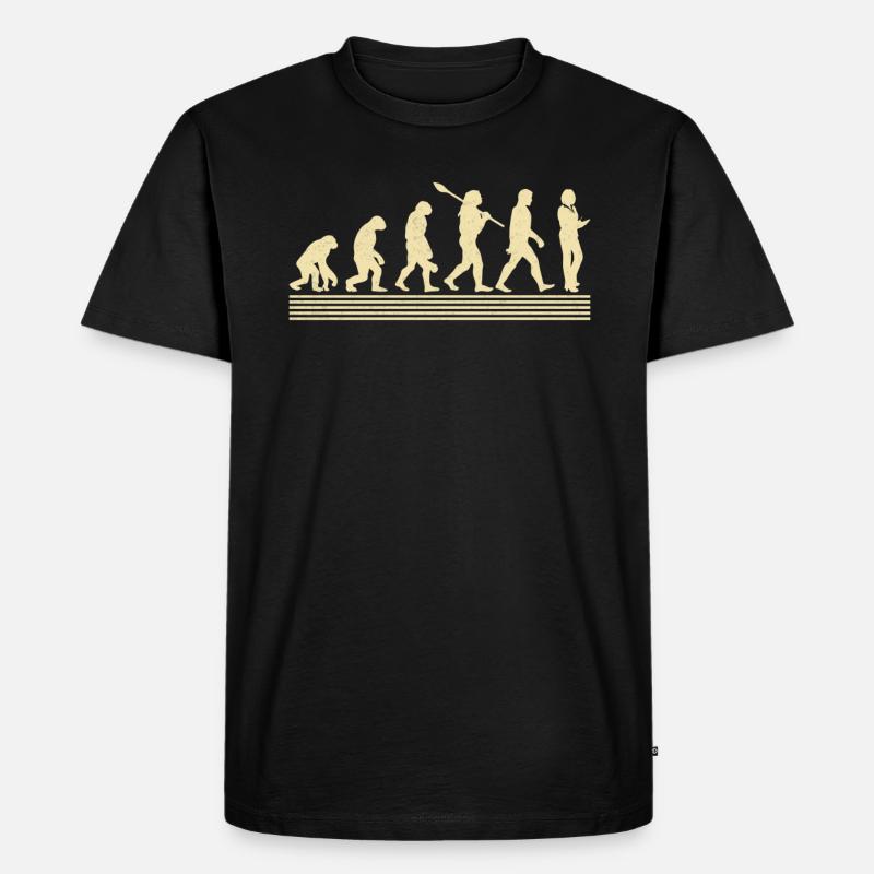 Evolution Des Veranstaltungsplaners - Männer Premium Bio T-Shirt - Schwarz