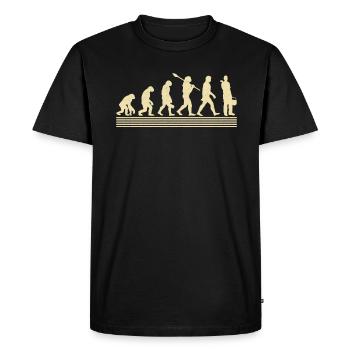 Évolution de la plomberie - T-shirt Premium bio Homme - noir - Devant - Nico (187cm)