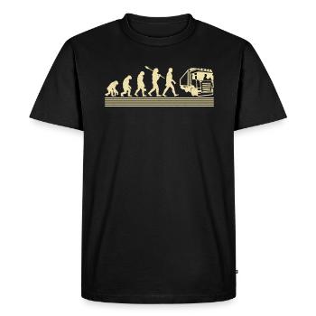 Évolution du conducteur de camion - T-shirt Premium bio Homme - noir - Devant - Nico (187cm)