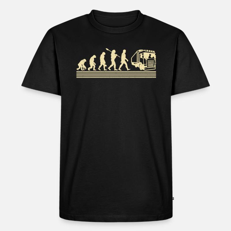 Truck driver evolution - Men's Premium Organic T-Shirt - black