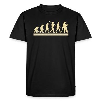 Évolution des pompiers - T-shirt Premium bio Homme - noir - Devant - Nico (187cm)