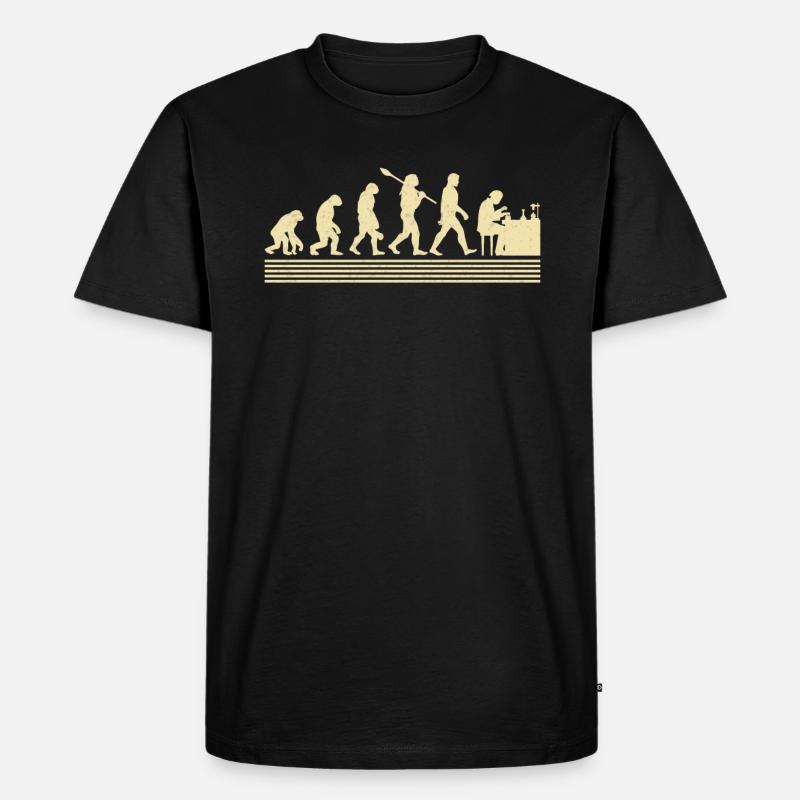 Chemiker-evolution - Männer Premium Bio T-Shirt - Schwarz