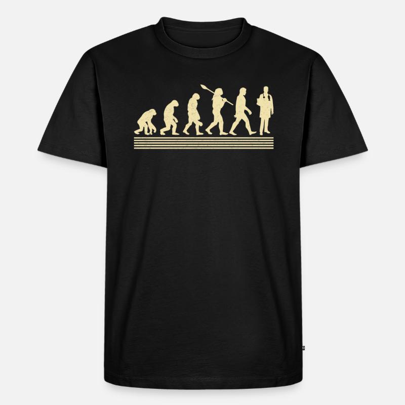 Evolution Des Arztes - Männer Premium Bio T-Shirt - Schwarz
