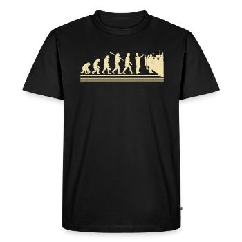 Évolution des techniciens de laboratoire - T-shirt Premium bio Homme - noir - Devant - Nico (187cm)