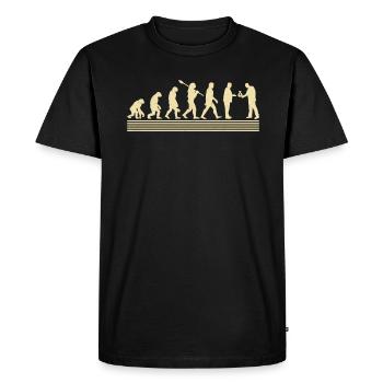 Évolution des banquiers - T-shirt Premium bio Homme - noir - Devant - Nico (187cm)