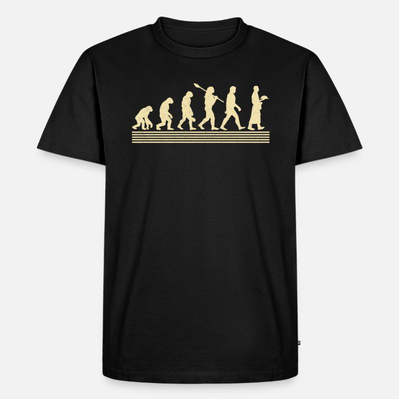 Kellner-evolution - Männer Premium Bio T-Shirt - Schwarz