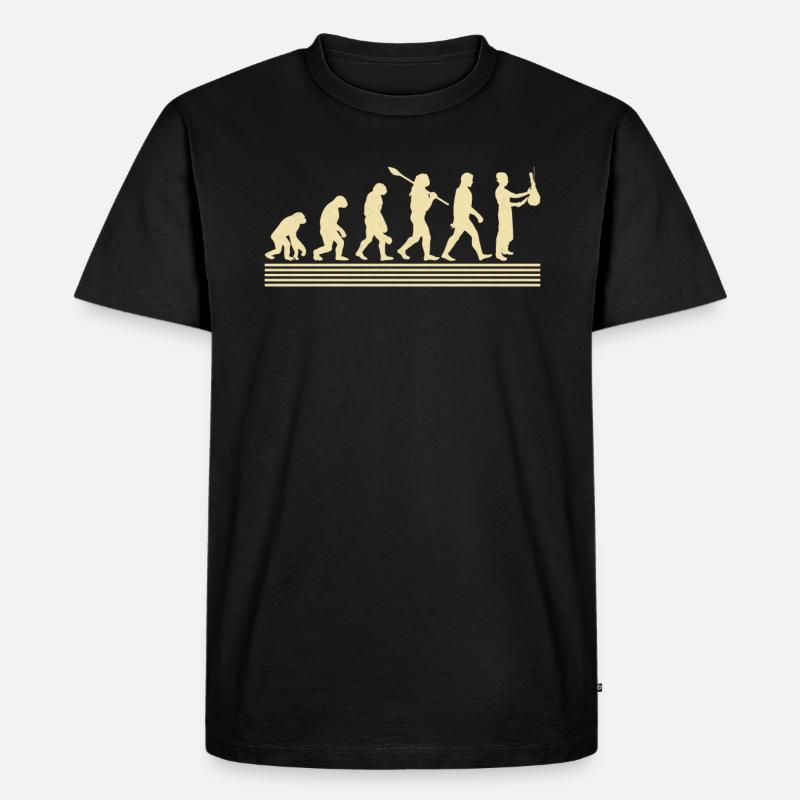 Metzger-evolution - Männer Premium Bio T-Shirt - Schwarz