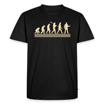 Évolution de la mécanique d’usine - T-shirt Premium bio Homme - noir - Devant - Nico (187cm)