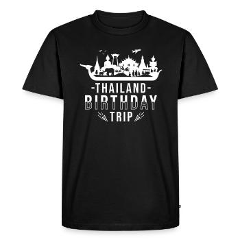 Thailand Geburtstagsreise Thailand - Männer Premium Bio T-Shirt - Schwarz - Vorne - Nico (187cm)
