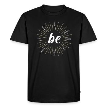 Inspiration Woman Saying Self-confidence - Men's Premium Organic T-Shirt - black - Front - Nico (187cm)