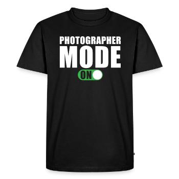 Mode Photographe Un cadeau de photographe Lustig - T-shirt Premium bio Homme - noir - Devant - Nico (187cm)